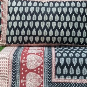 Double Kalamkari pure cotton Bed Sheet set, Printed