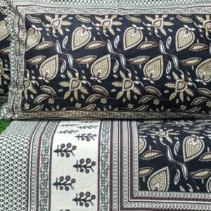 Double Kalamkari pure cotton Bed Sheet set, Printed