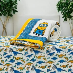 Hand Block Printed Cotton Baby Quilt (2-4 Yrs)
