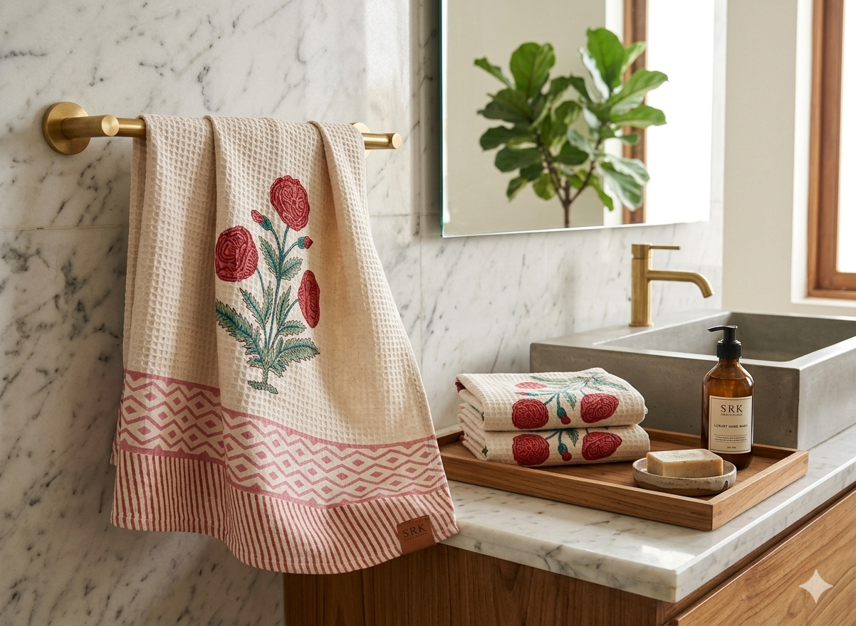Waffle towel  by Srk Handlooms